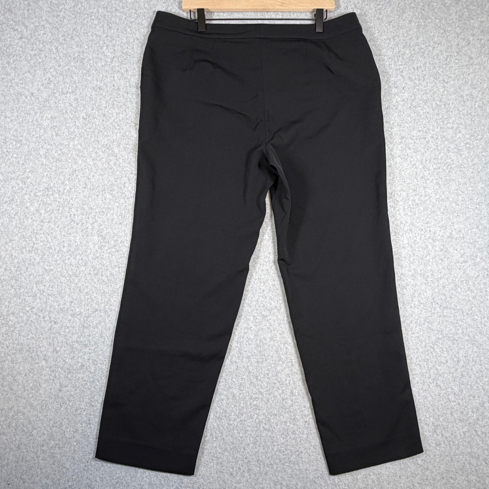 St. John Collection Trousers Women 14 Black Wool Blend Stretch Pants Classic Lux - Picture 2 of 11